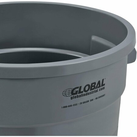 Global Industrial Round Gray, Plastic 240458GY